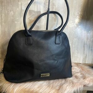 London Fog Collection Black Faux Leather Purse